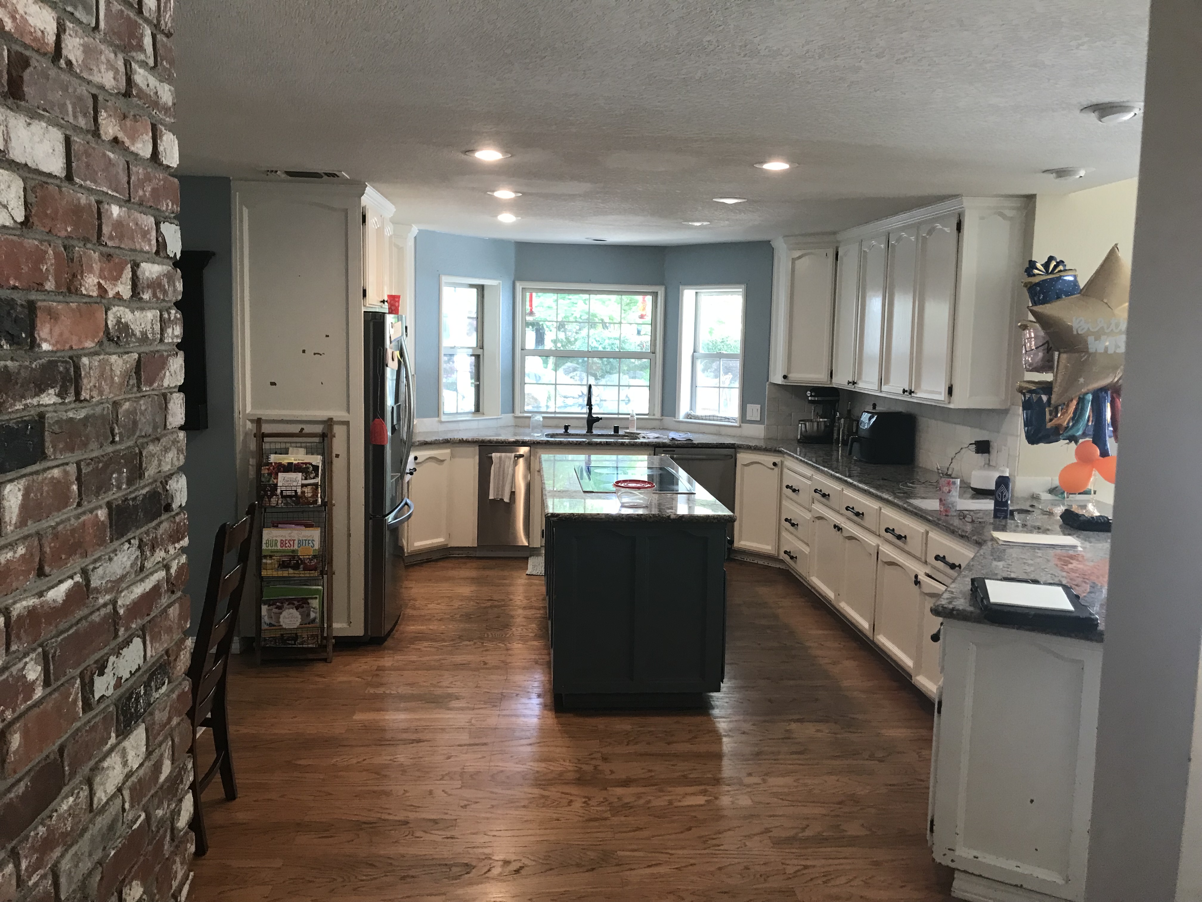 Existing kitchen and adjacent space before GVD expanded the layout