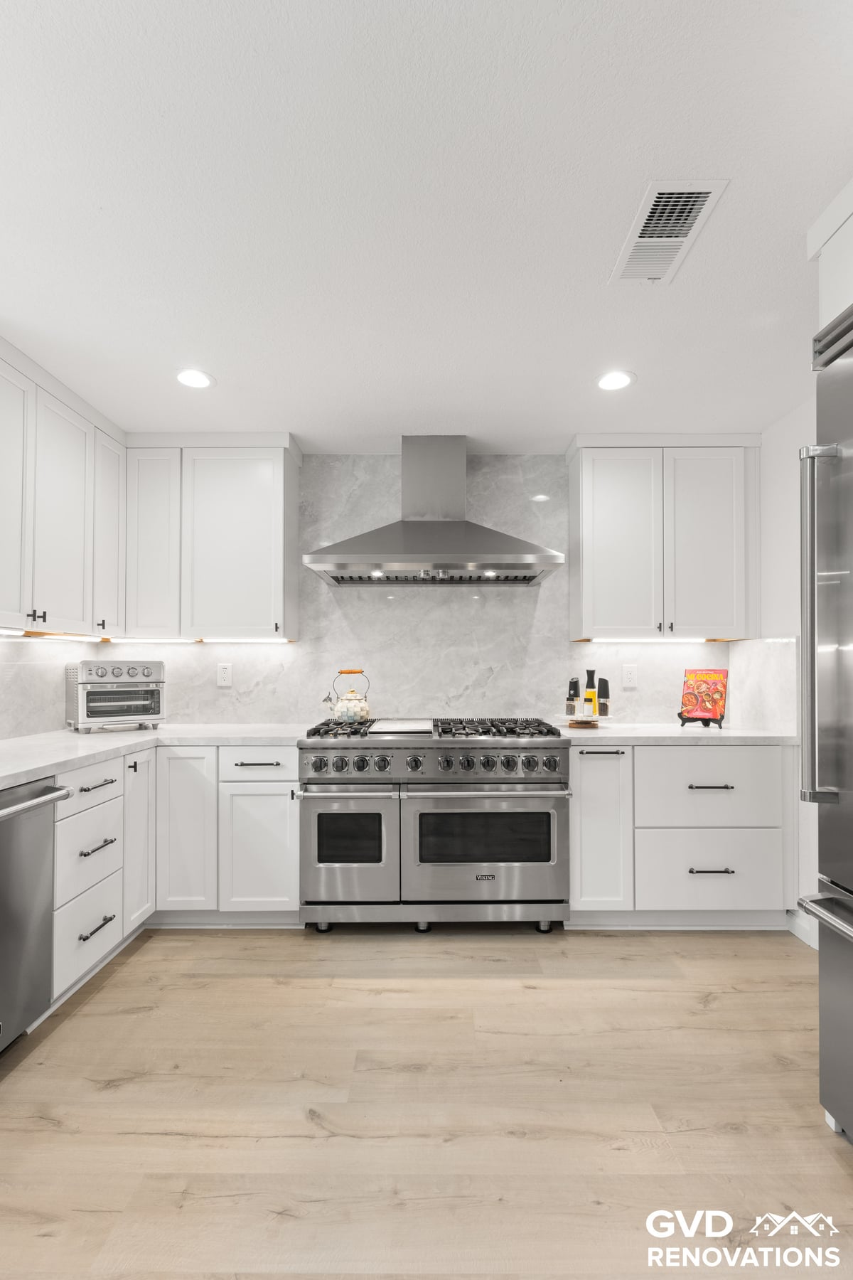 Open-Concept Kitchen Remodel with Custom Wine Cellar