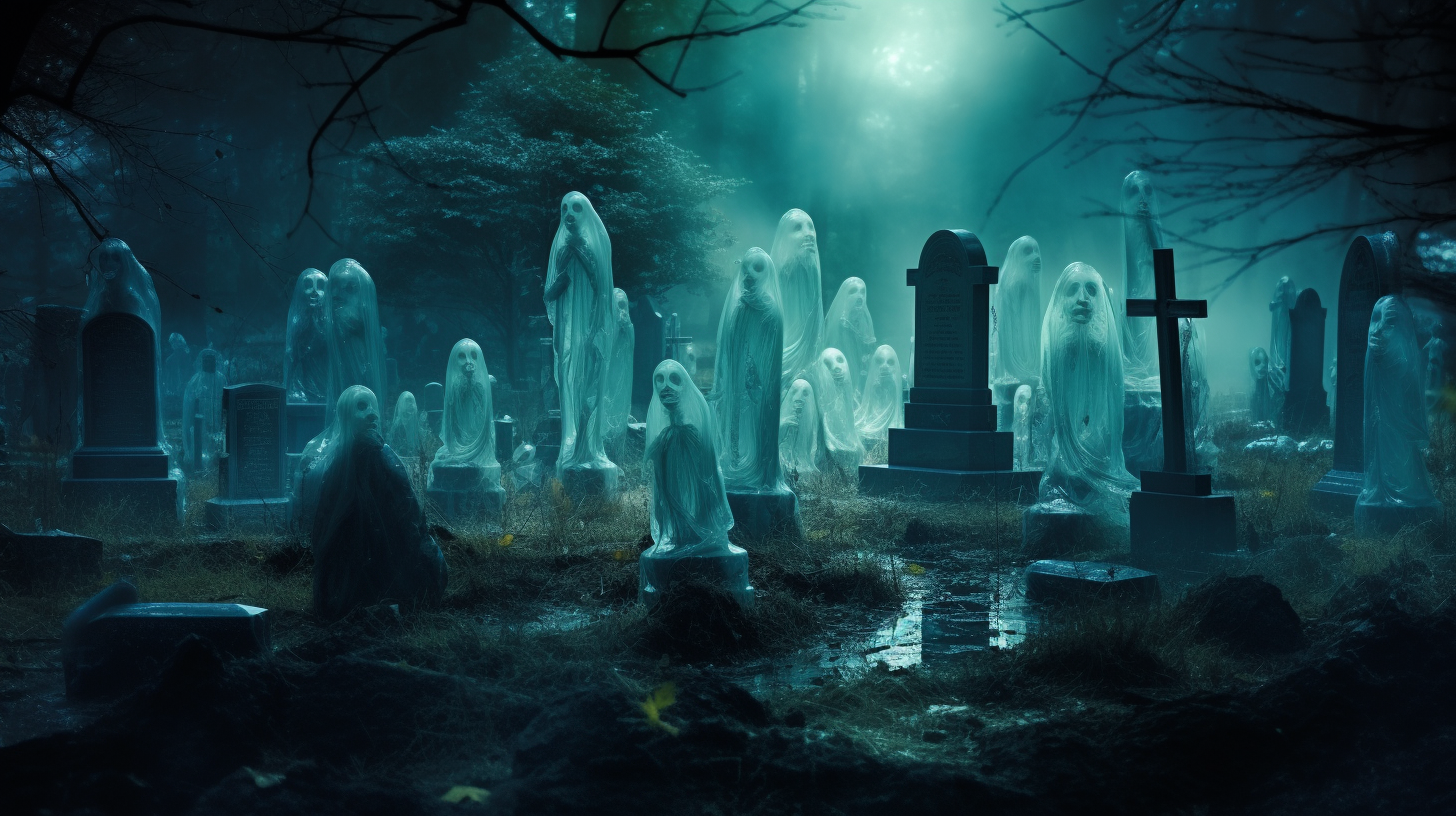 Ghosts in Cemetery