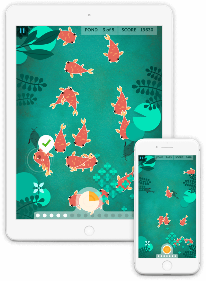Challenge your divided attention with our game Playing Koi