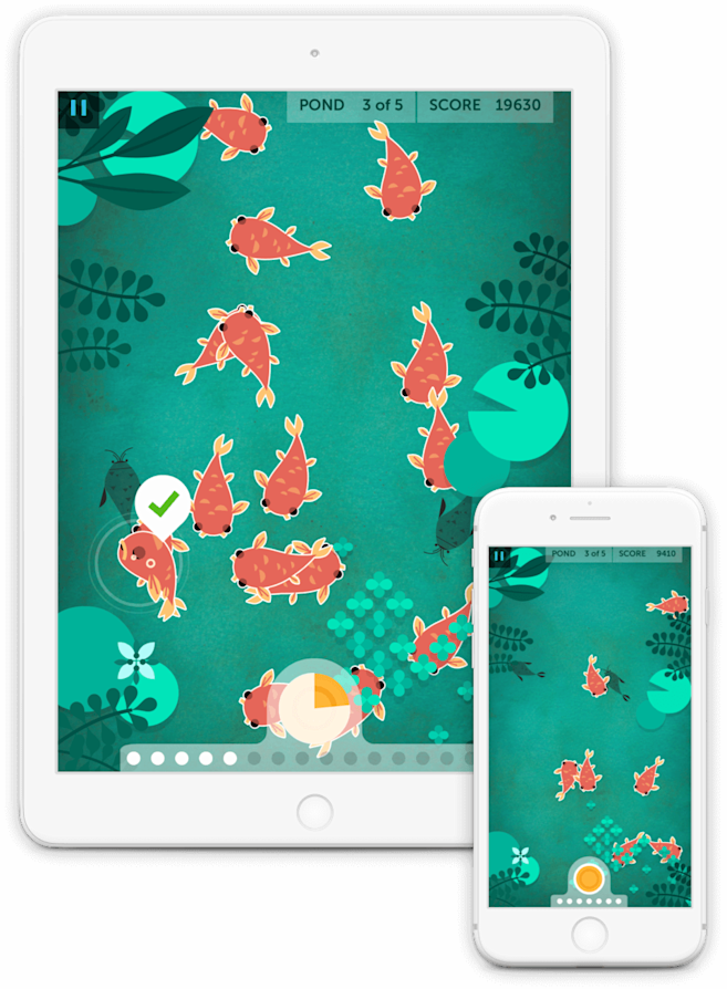 Challenge your divided attention with our game Playing Koi