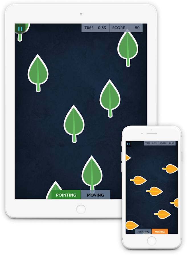 Neste jogo, você alterna o foco entre detalhes: a direção em que a folhas apontam e como elas se movimentam. Isto desafia sua capacidade de alternar entre 2 processos cognitivos: um interpreta a forma, o outro, o movimento. <br/><br/>Ao alternar tarefas, seu cérebro reprime um desses processos e ativa o outro. Este processo complexo geralmente causa enganos.