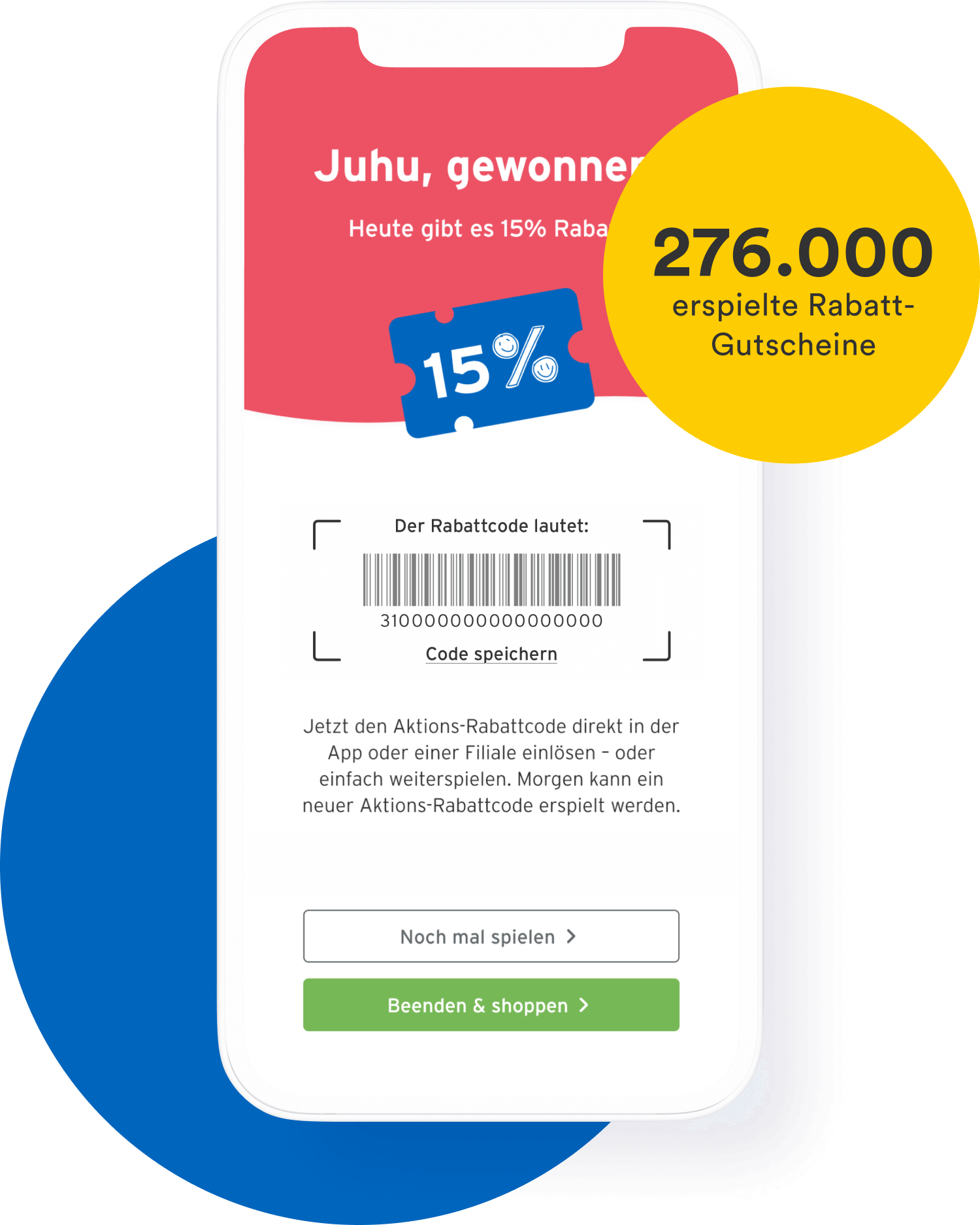 Abbildung von einem Aktions-Rabattcode