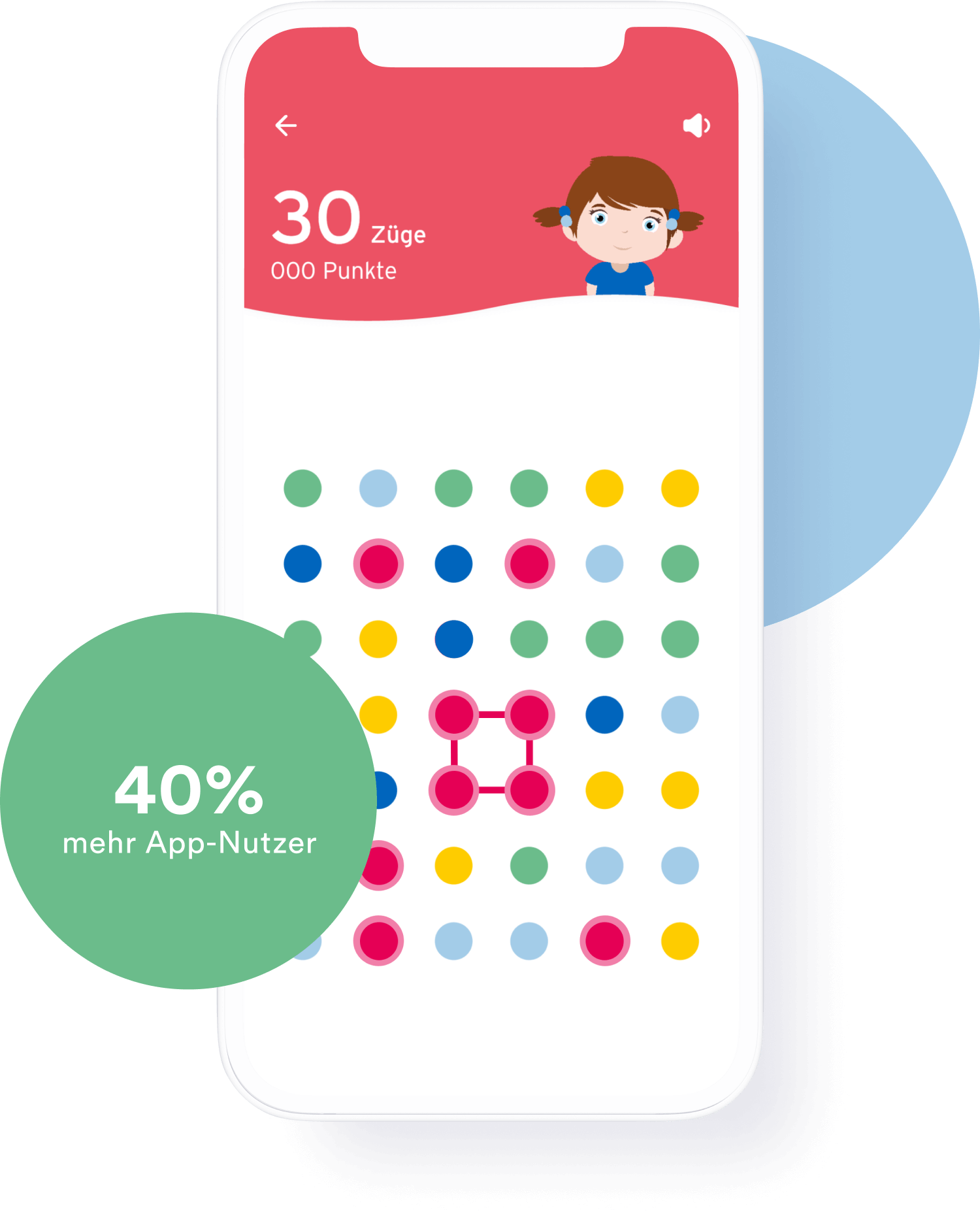 Auf einem Handy ist ein Spiel abgebildet