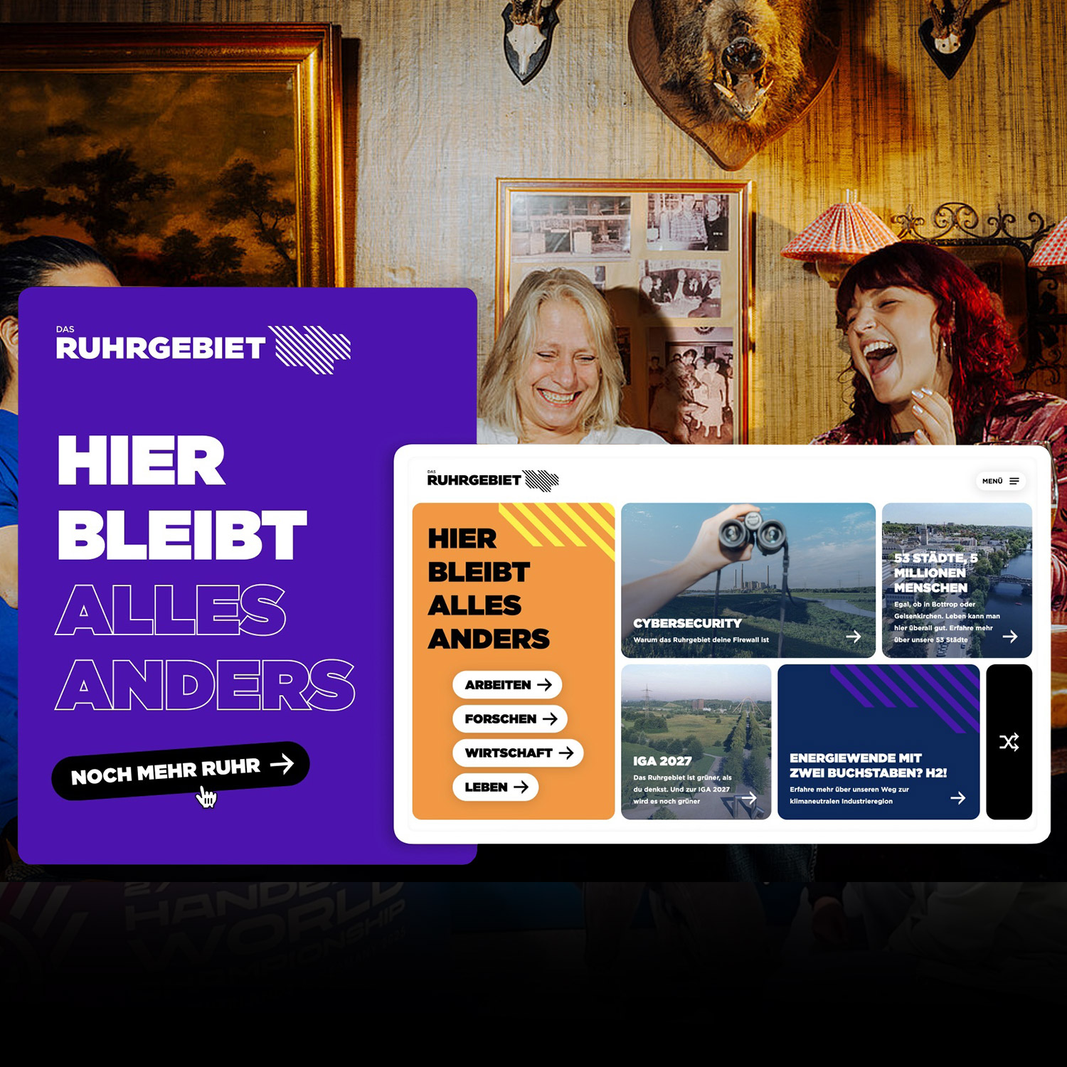 Die Startseite von ruhrgebiet.de wird gezeigt