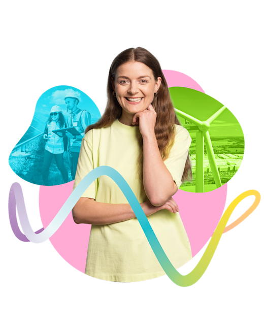 Case | JUWI EB | Gallery 2 vor einem bunten Hintergrund