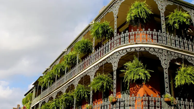 Exterior of a house in the French Quarter of New Orleans.