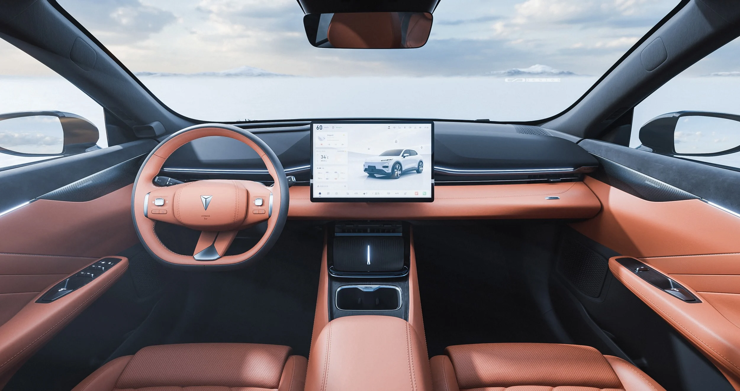 Deepal S05 kabine rødt indtræk bred format