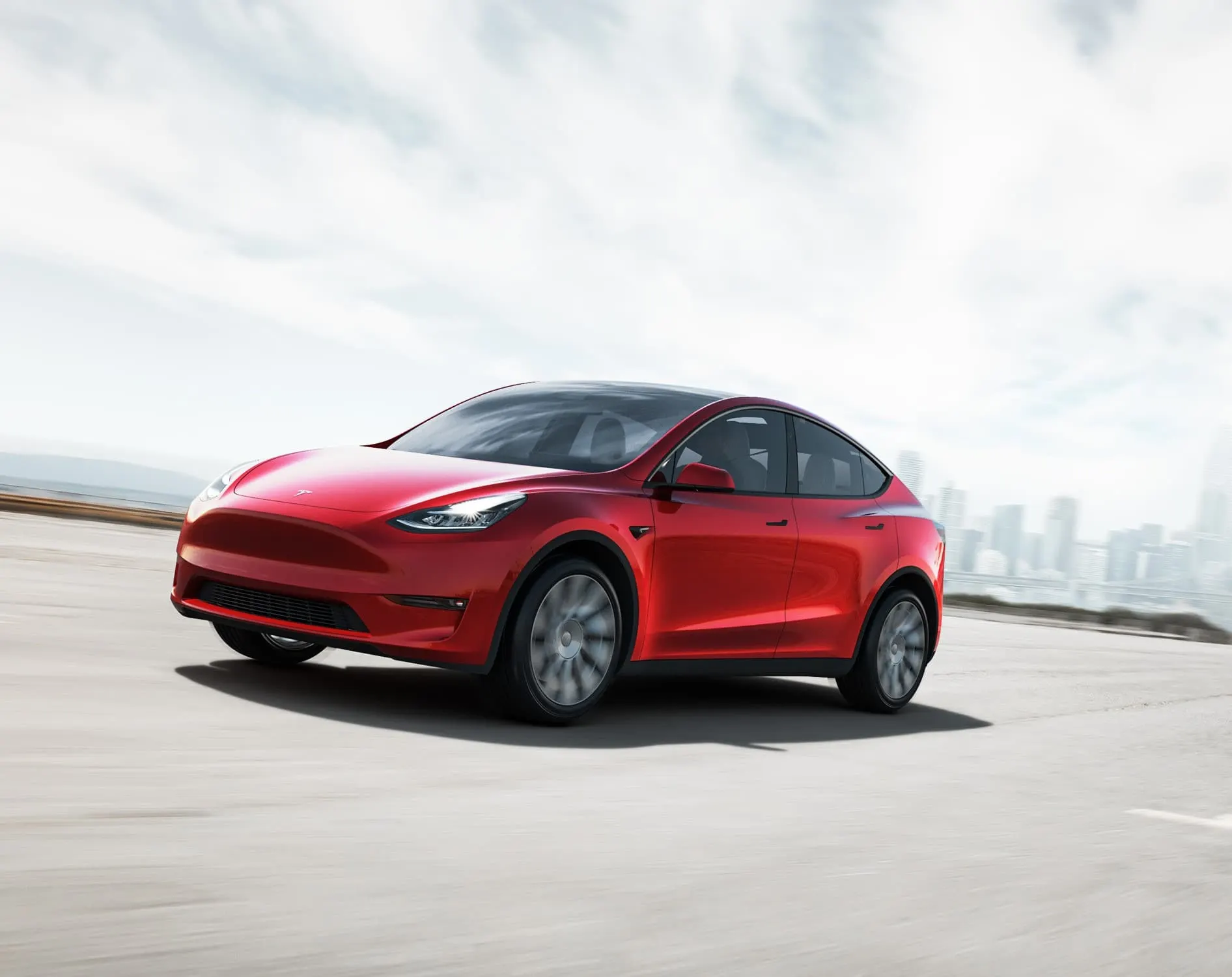 Tesla Y front beskåret
