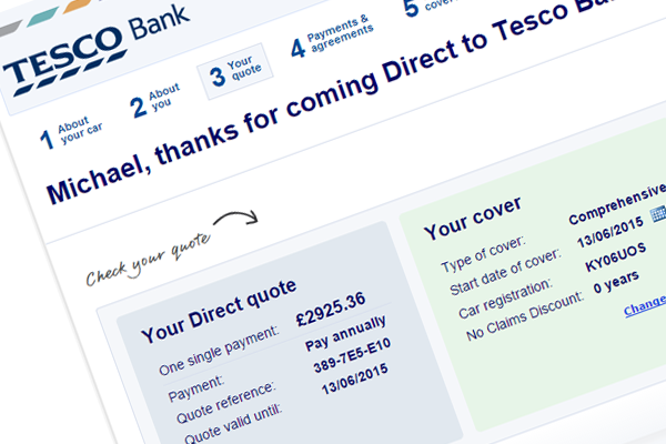 Car insurance quote pages