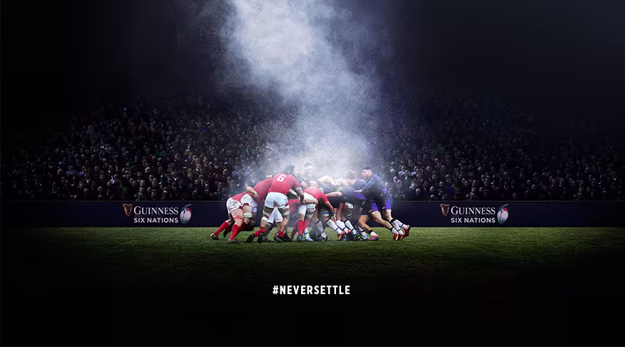 arafed image of a rugby team in a huddle on a field