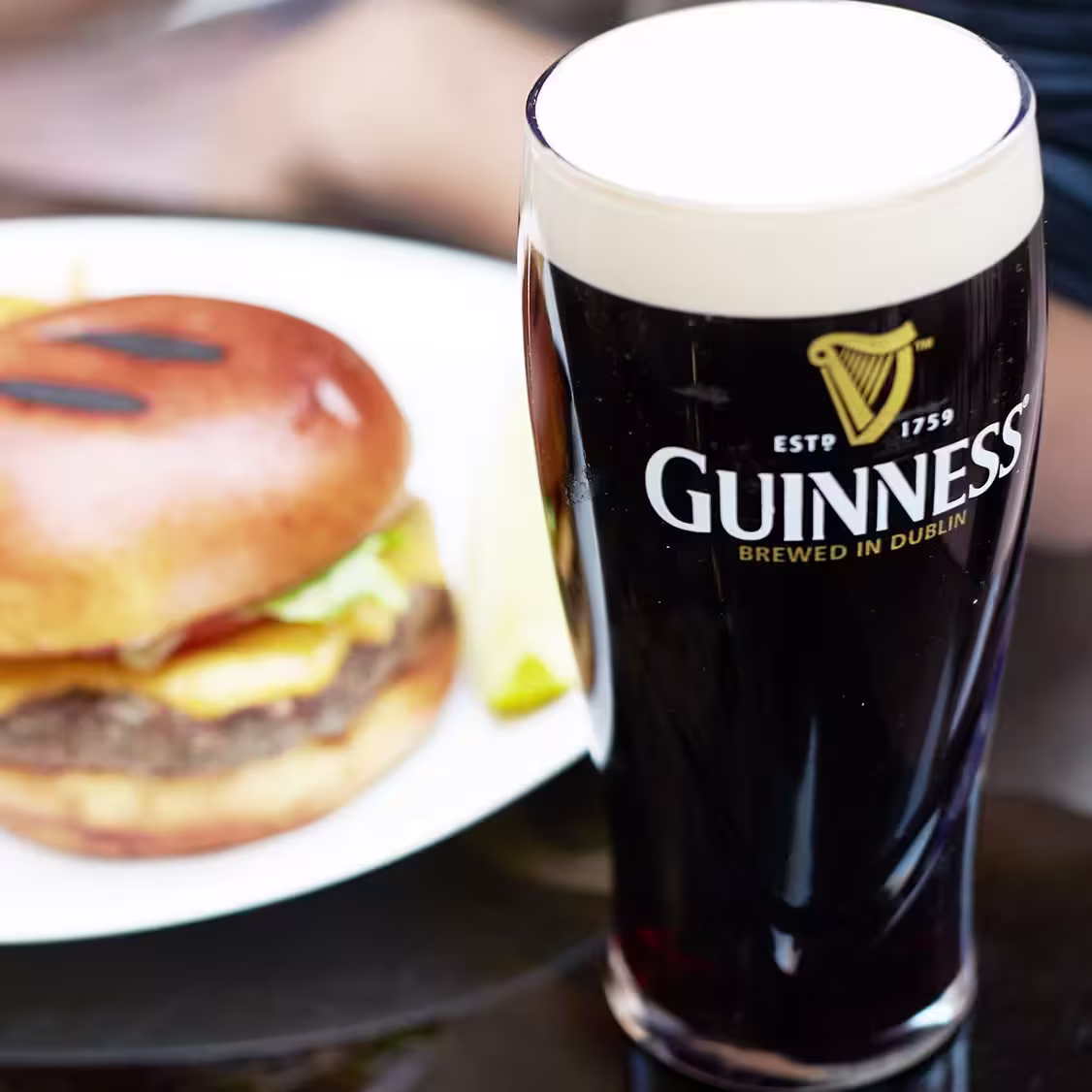 Guinness Burger with Beer 