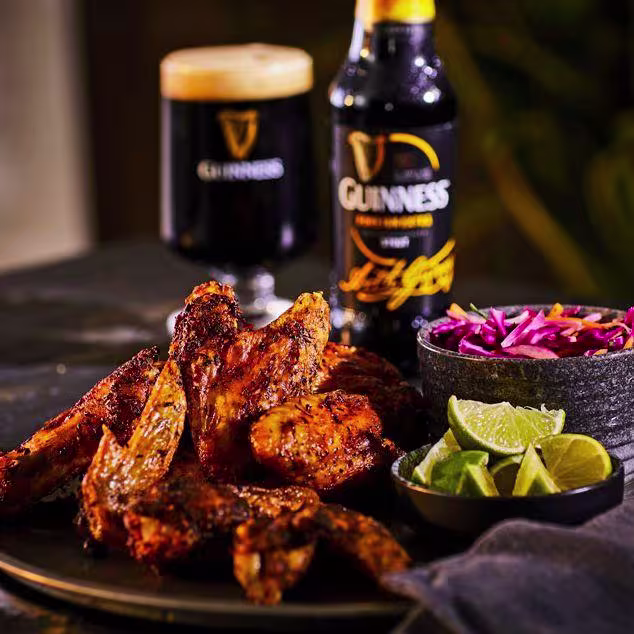 Guinness Chicken Wings: Honey & Green Curry Glazed Wings