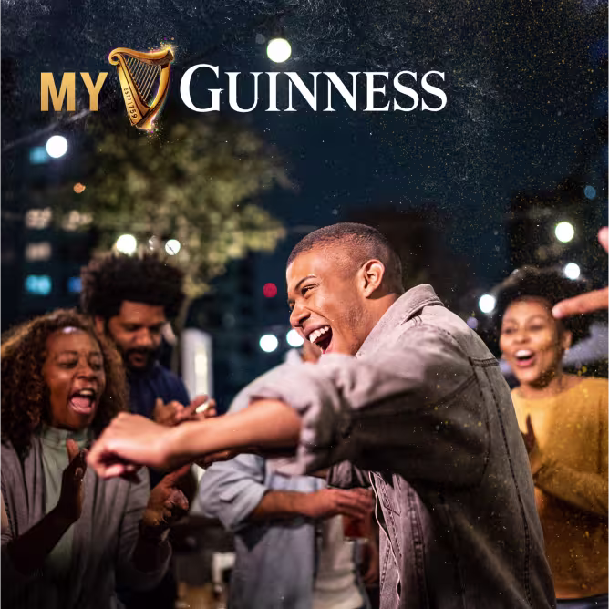 Photo with My Guinness logo promoting new website