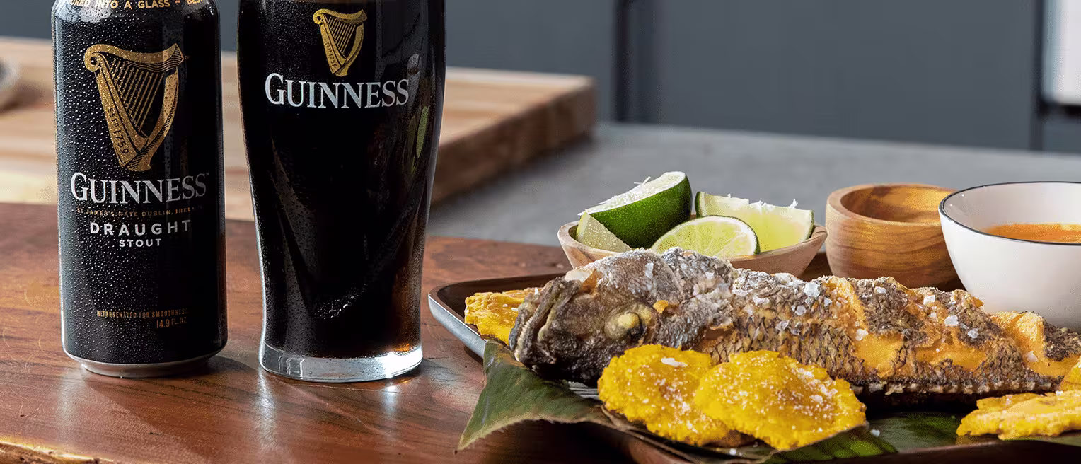 Guinness US Flavor Series Recipes - guinness draught with food on the table
