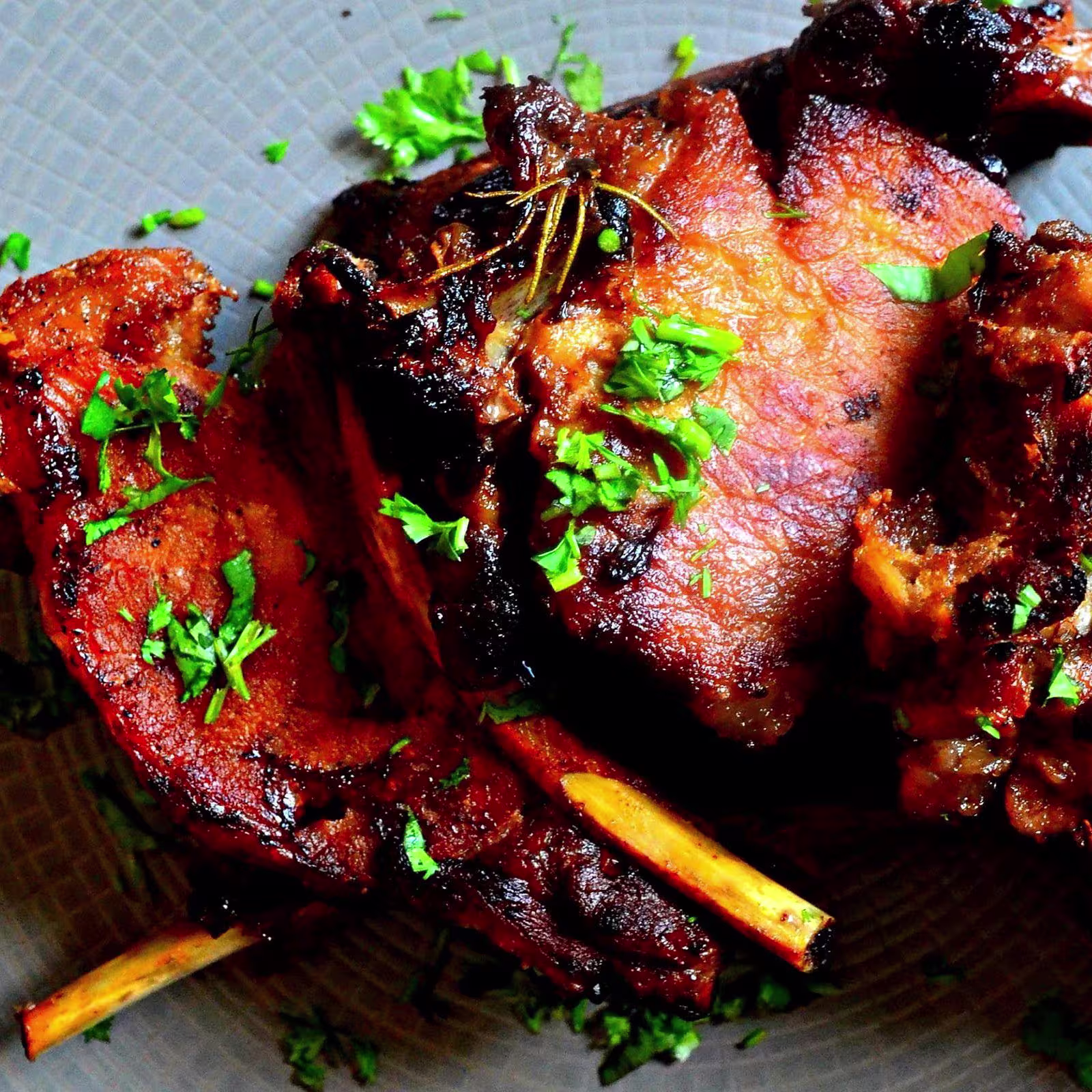 GUINNESS PASSION FRUIT MARINATED HONEY PORK CHOPS