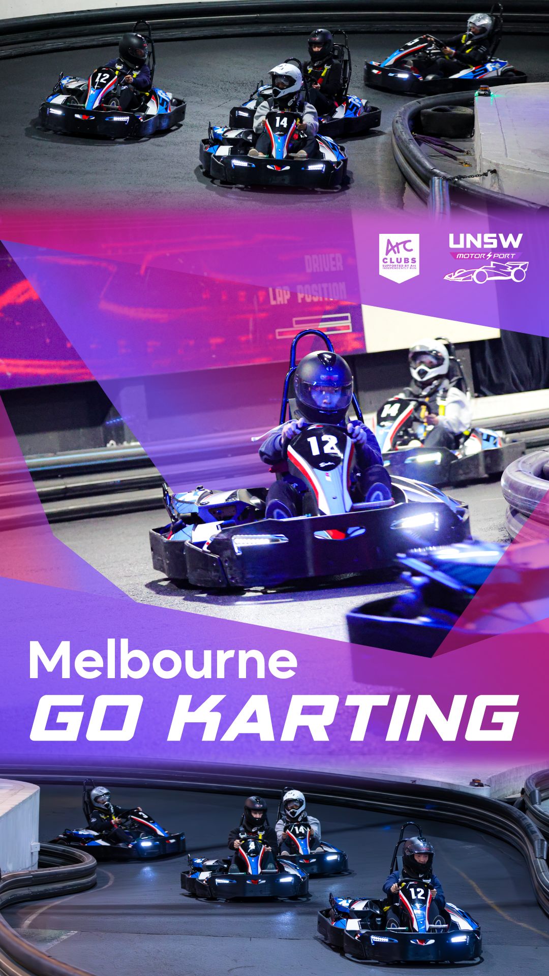 UNSW MotorSoc Melbourne Go Karting Reel Vertical Promo