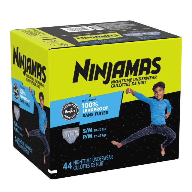 Ninjamas TAILLE P/M POUR GARÇONS - QUANTITÉ : 44