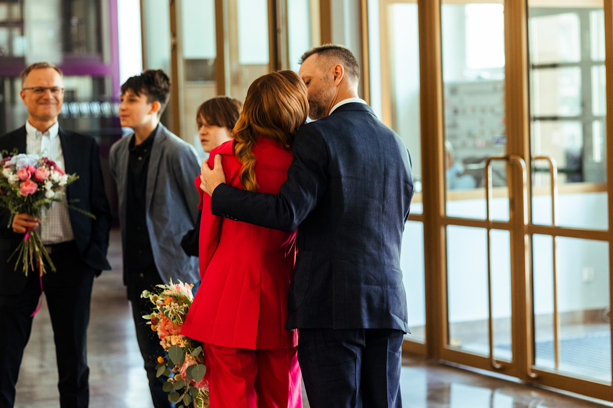 Ślub cywilny i sesja o zachodzie słońca