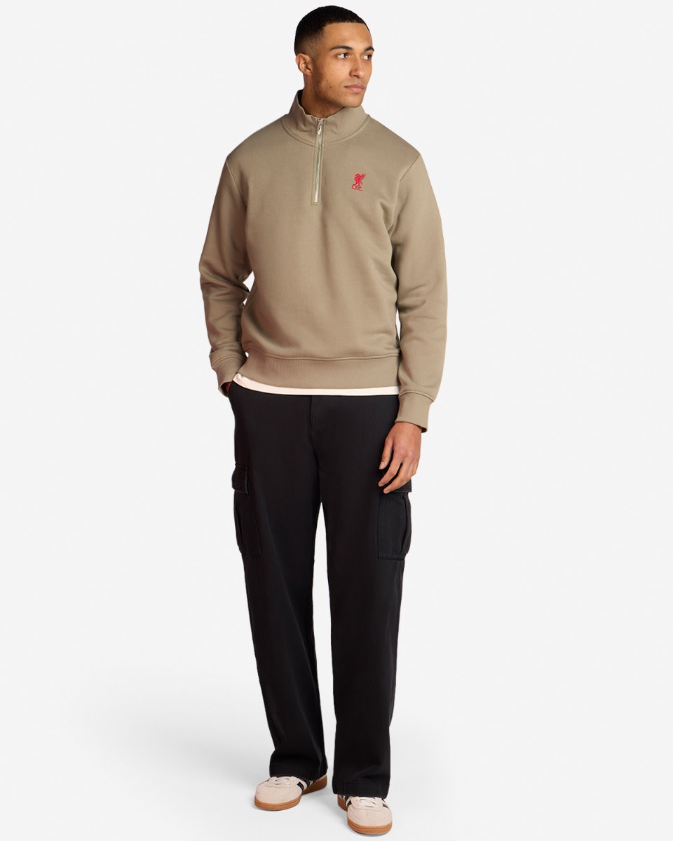 LFC メンズクオータージップトップカーキ - Image 4
