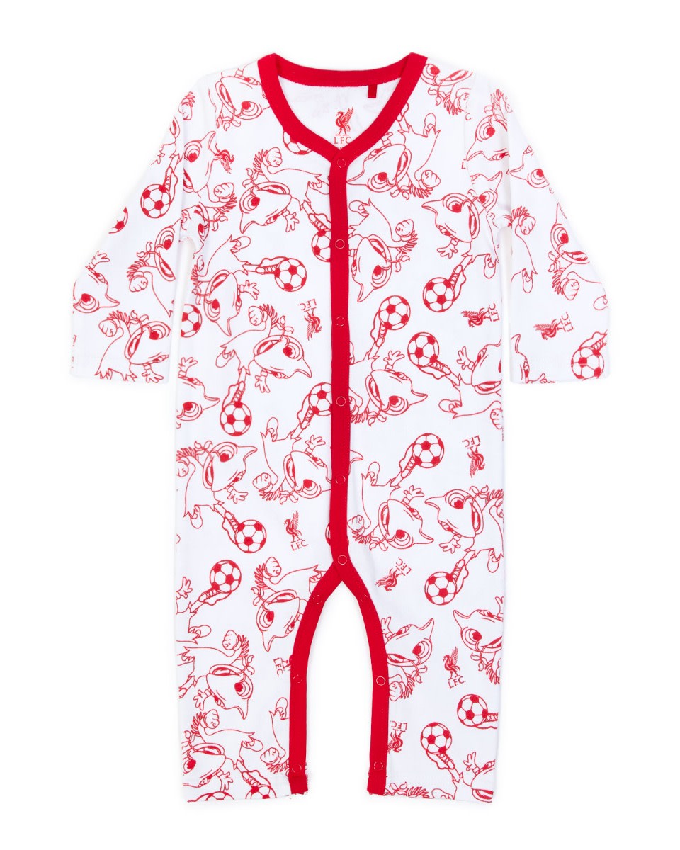 LFC Mighty Red Baby Romper White - Image 1