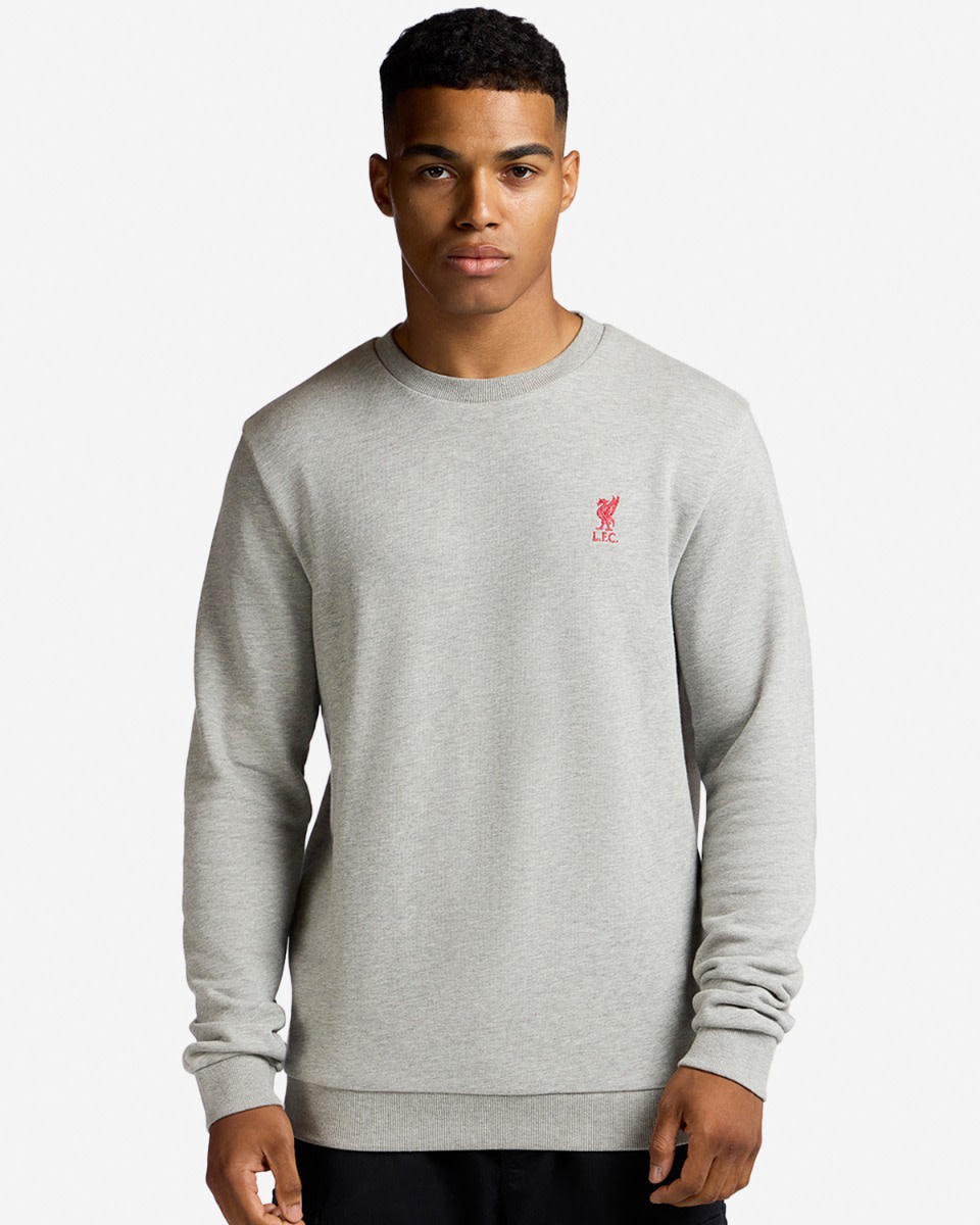 LFC Crew Neck Grey Marl Sweatshirt - Image 1