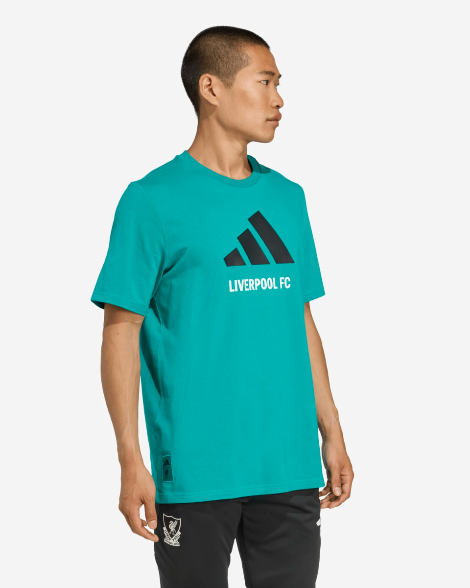 LFC adidas Adults 25/26 Graphic Tee Green - Image 3