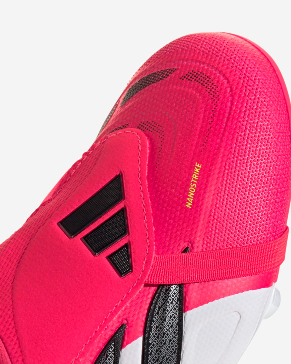 adidas Adults Predator League Fold-Over Tongue Firm Ground Fotballsko Lucid Rød/Core Svart/Skyhvit - Image 2