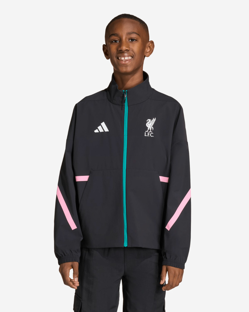 LFC adidas Juniors 25/26 Z.N.E Anthem Jacket Black - Image 3
