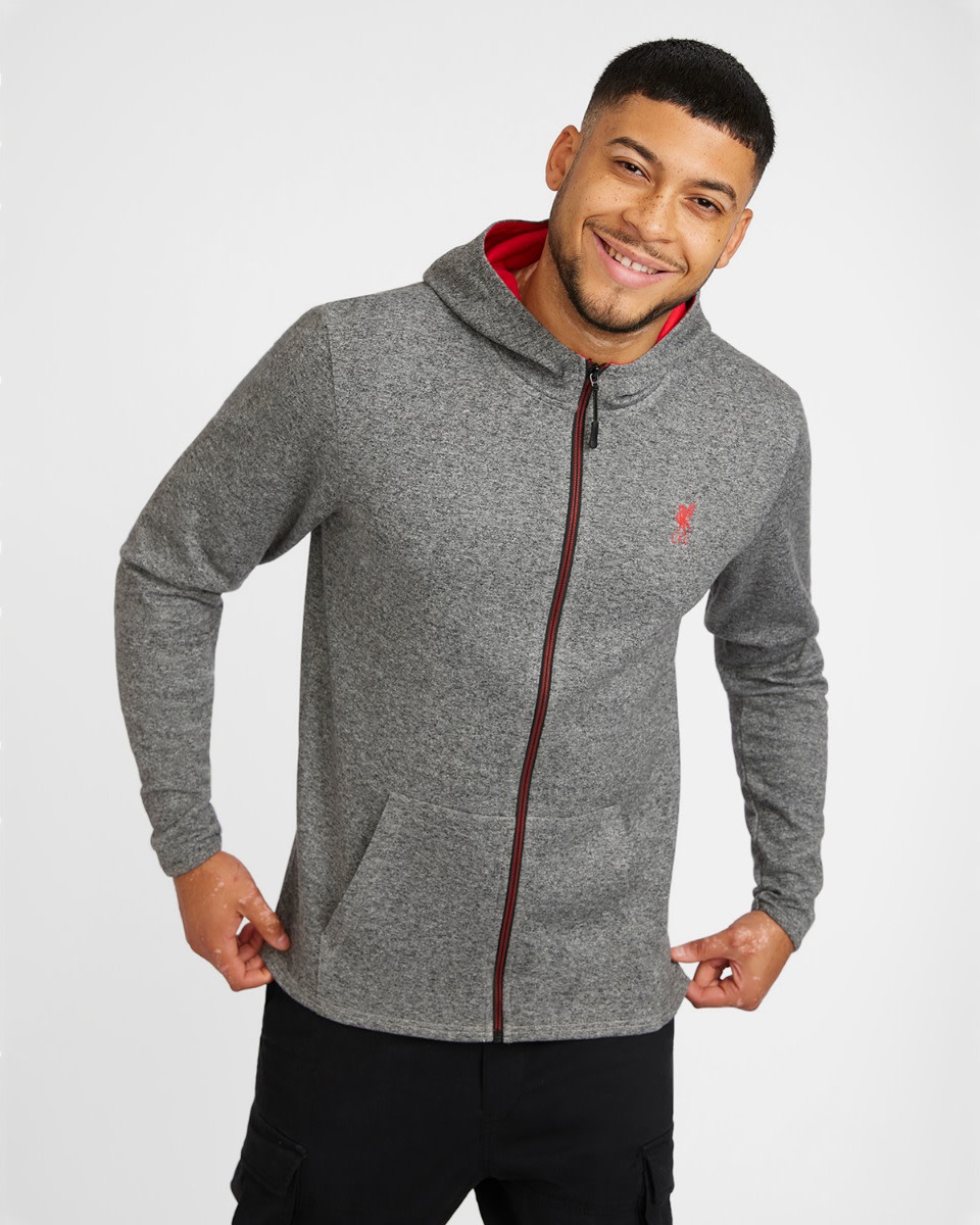 LFC Mens Panelled Track Top Grey - Image 3