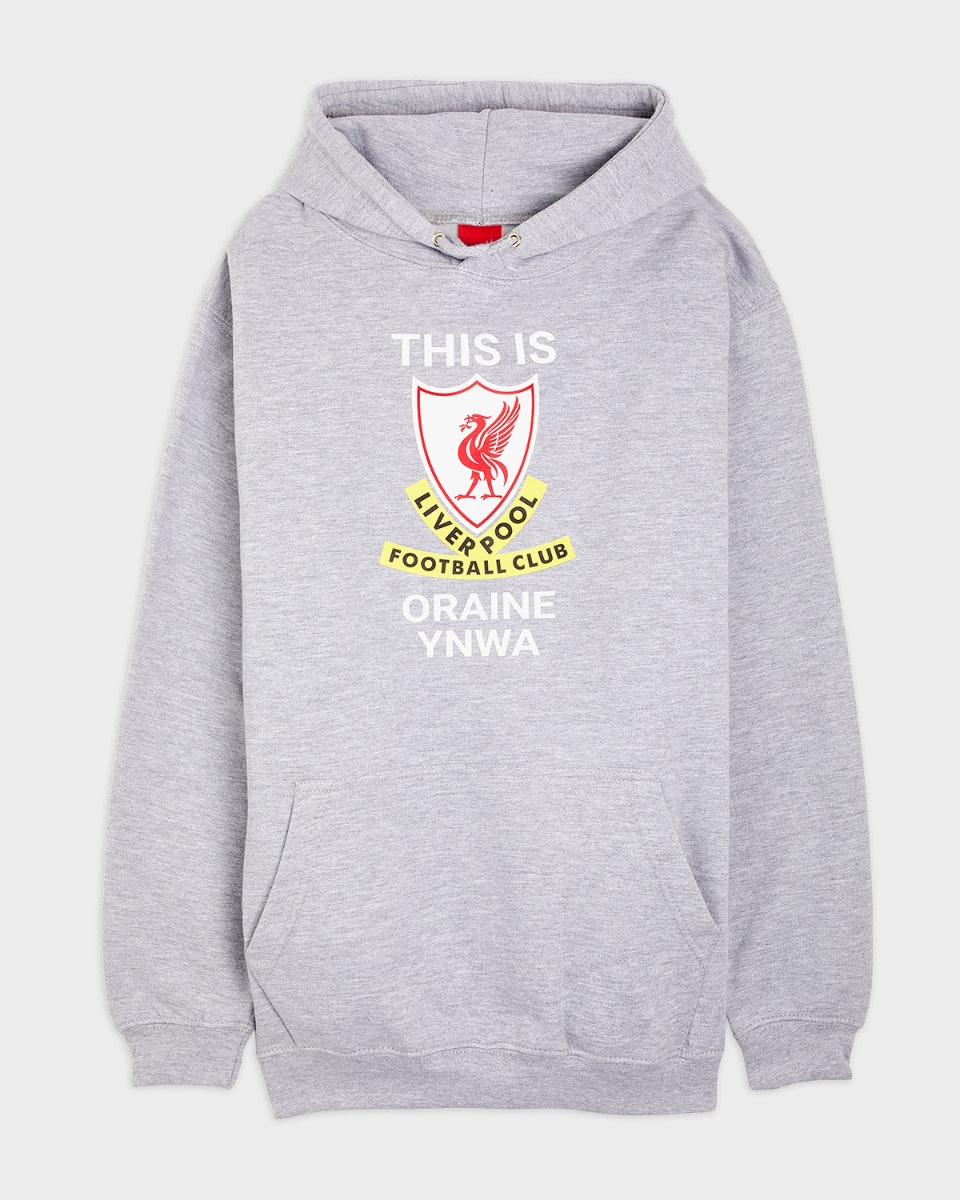 Sweat à capuche gris personnalisé LFC This Is Anfield - Image 2