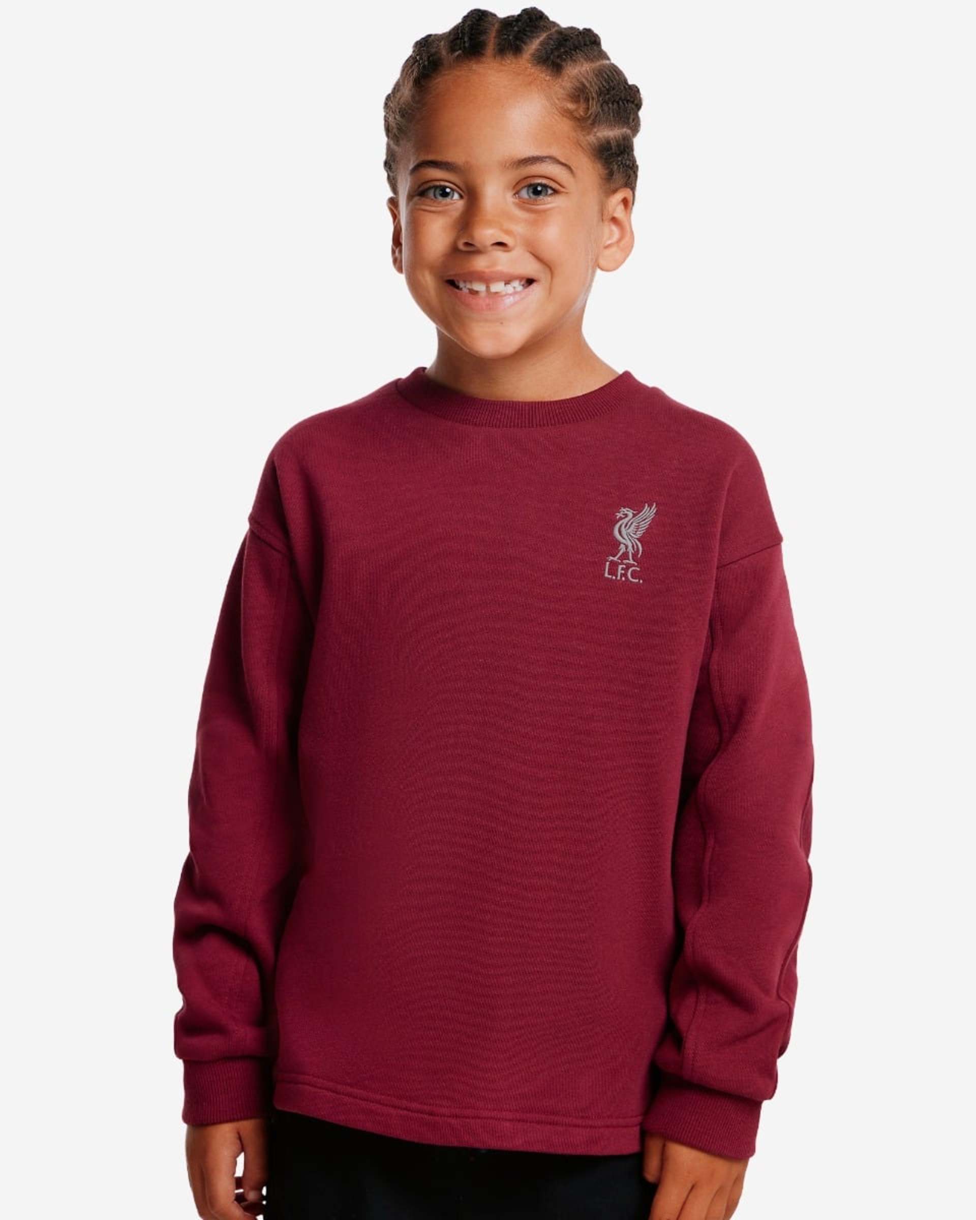 Sweat-shirt surdimensionné YNWA à empiècements LFC Juniors Cherry - Image 4