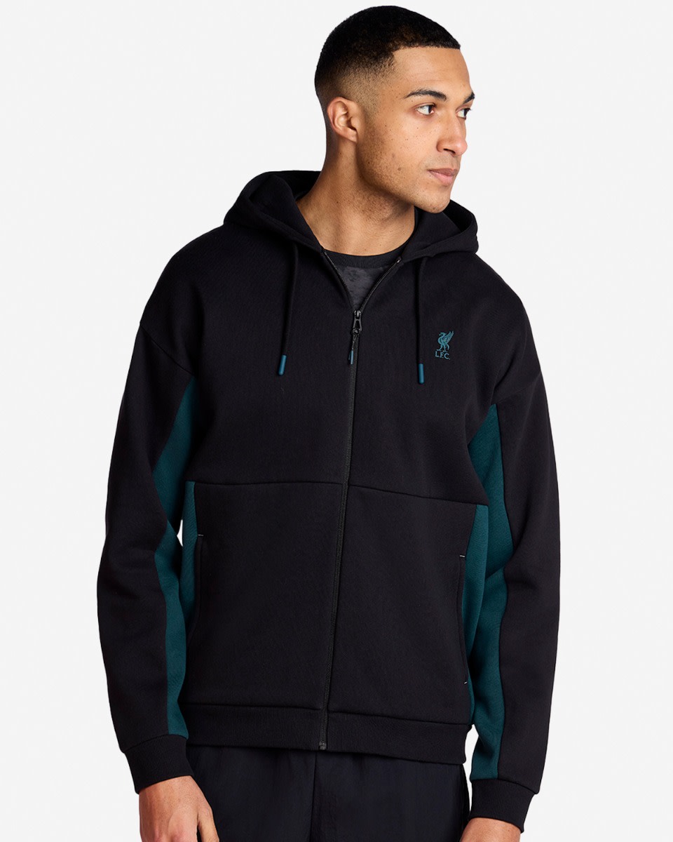 LFC Mens Zip Through Hoodie Black - Image 4