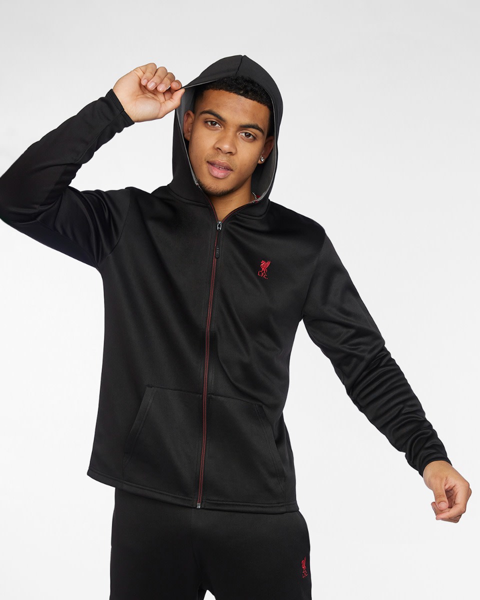 LFC Mens Panelled Track Top Black - Image 2