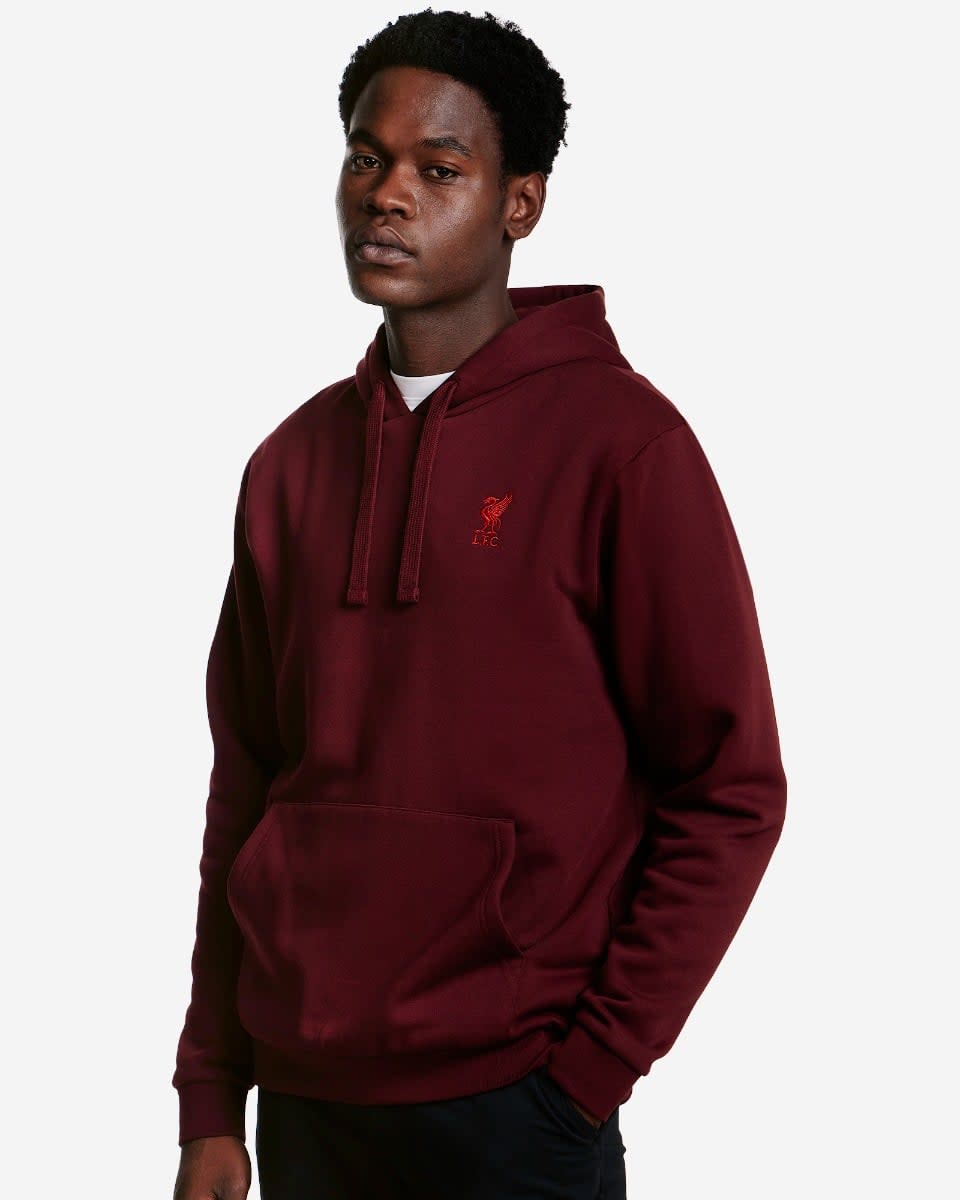 LFC Mens Overhead Logo Hoodie Dark Red - Image 1