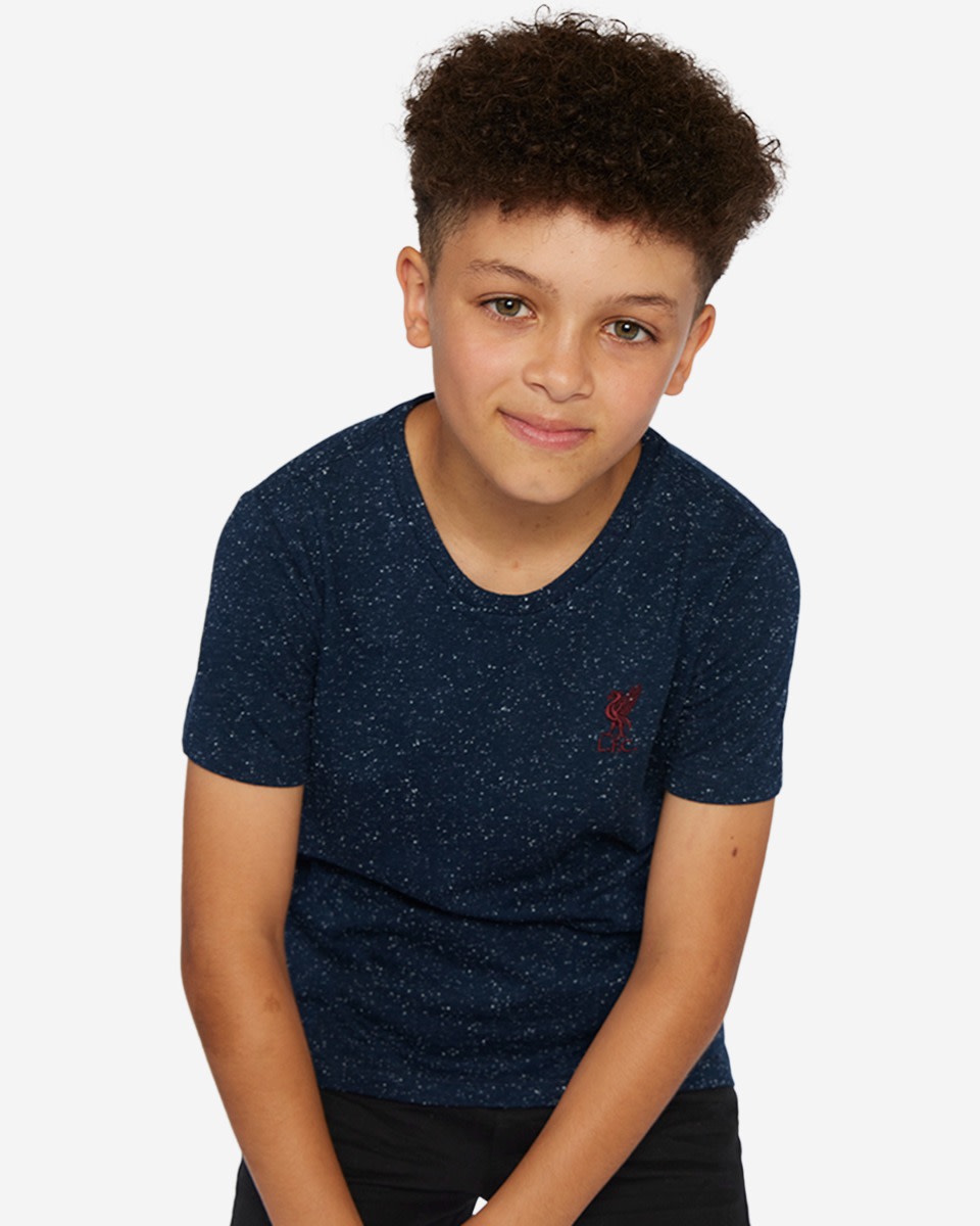 LFC Juniors Crew Neck Neppy Yarn Tee Navy - Image 2