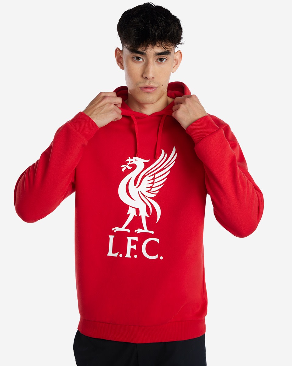 LFC Mens Lightweight Liverbird Hoody Red - Image 1