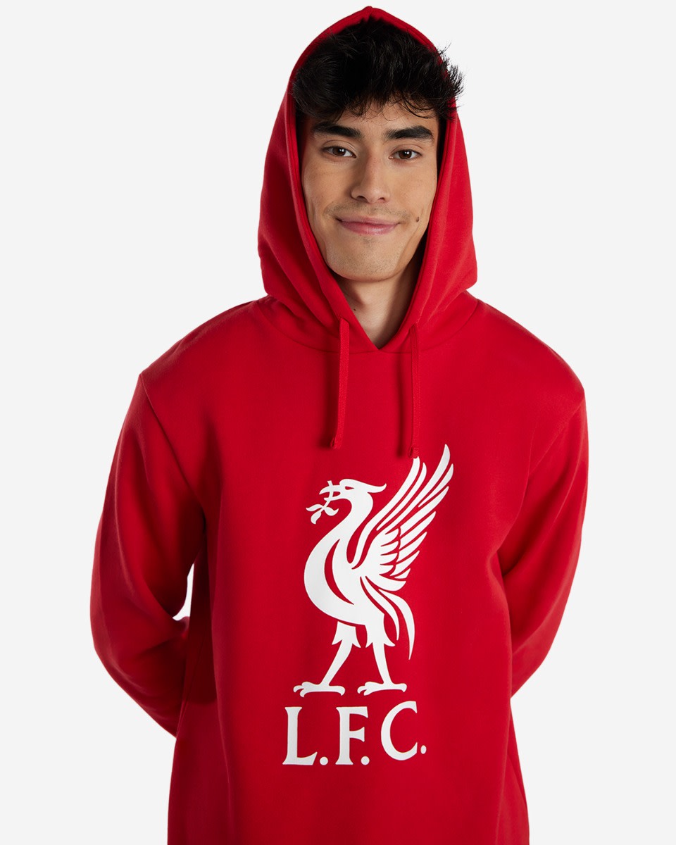LFC Mens Lightweight Liverbird Hoody Red - Image 2