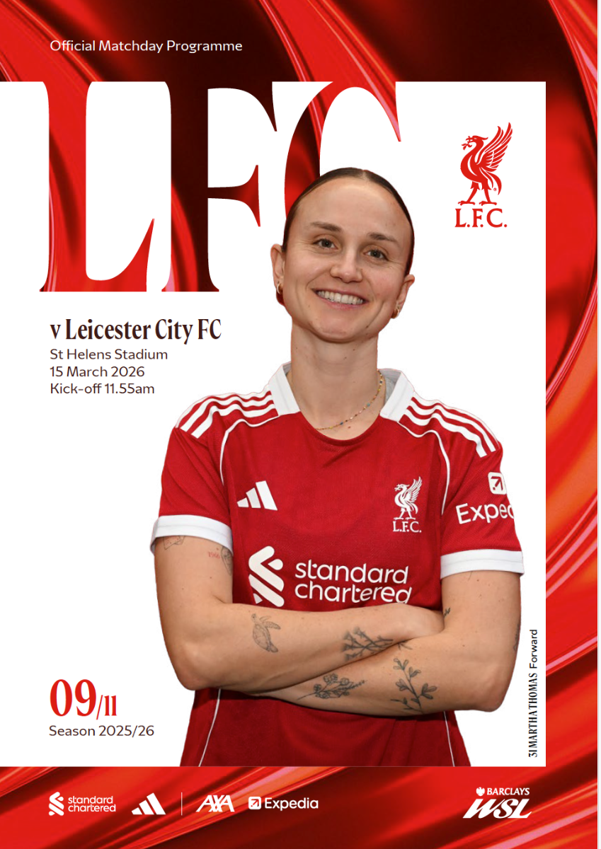 Matchday Programme LFC Women vs Leicester City Women - WSL - 15/03/2026