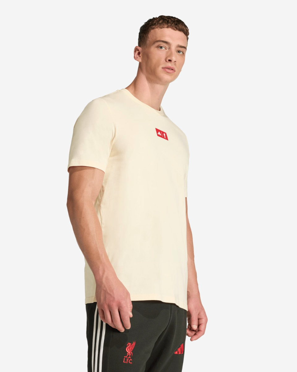 LFC adidas Mens 25/26 Graphic Tee Ecru - Image 3