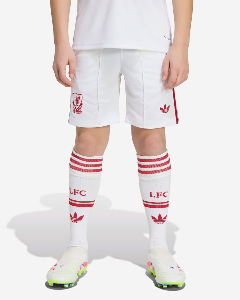 LFC 아디다스 유스 26/27 어웨이 쇼츠 화이트 - Image 1