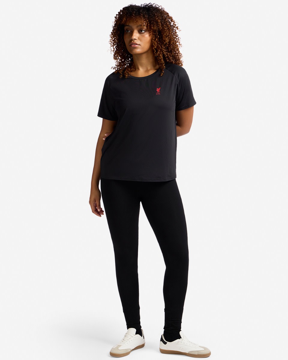 LFC Womens Liverbird Poly Tee Black - Image 4