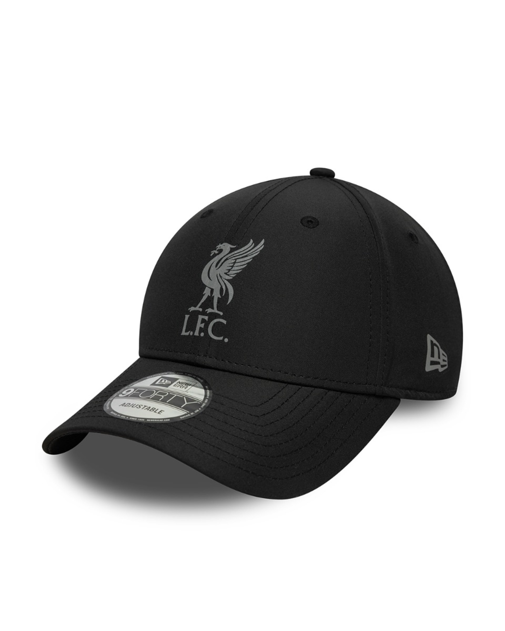 LFC New Era reflektierende schwarze 9FORTY verstellbare Kappe - Image 1