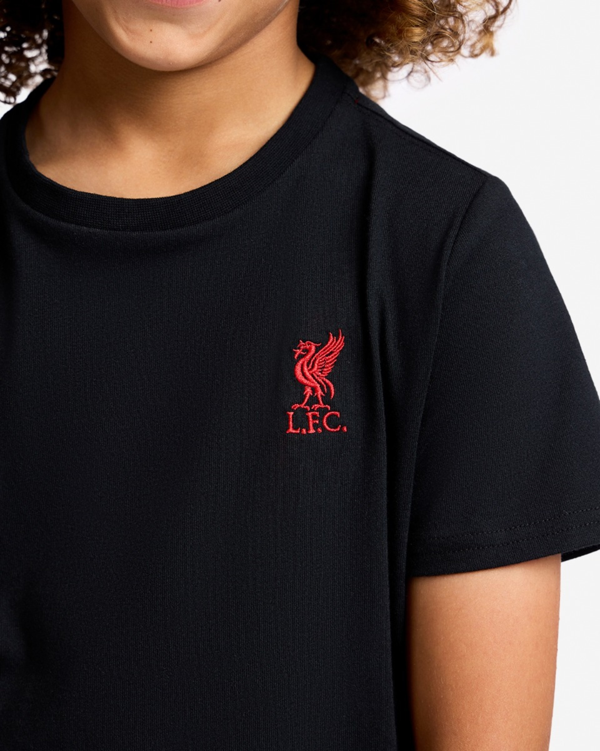 LFC Juniors Liverbird T-Shirt mit Stickerei Schwarz - Image 2