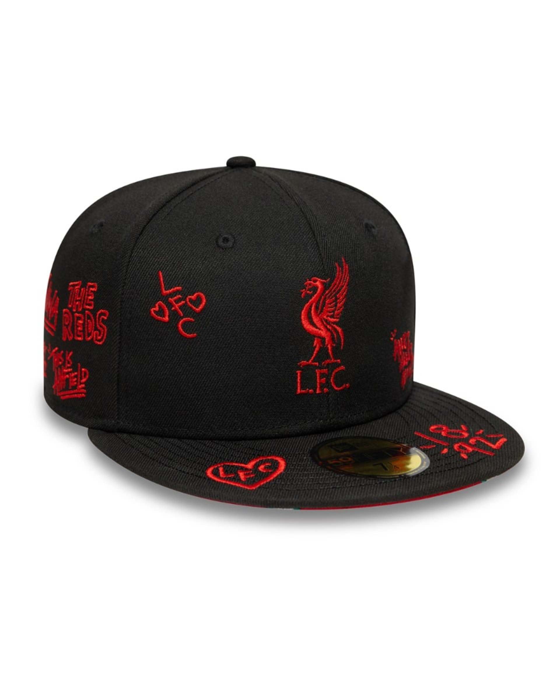 Casquette LFC New Era 59FIFTY Scribble noire et rouge - Image 2