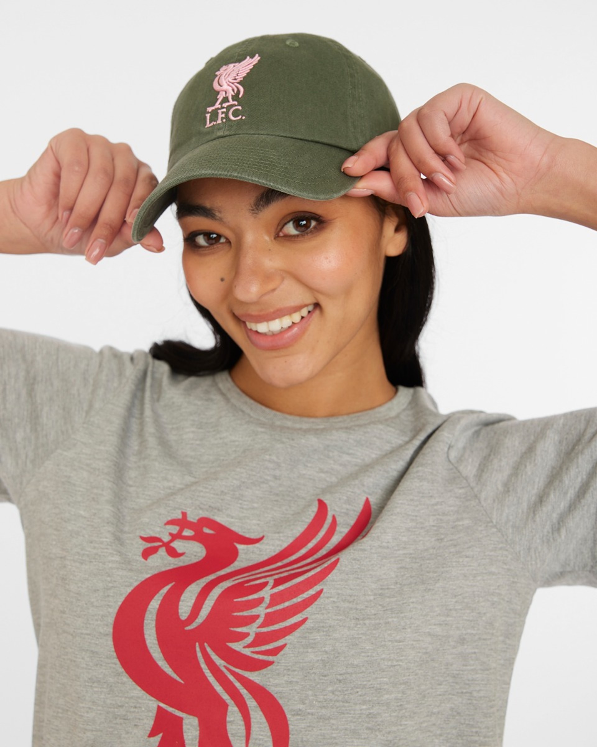 เสื้อยืดผู้หญิง LFC ลิเวอร์เบิร์ด สีเทา - Image 2