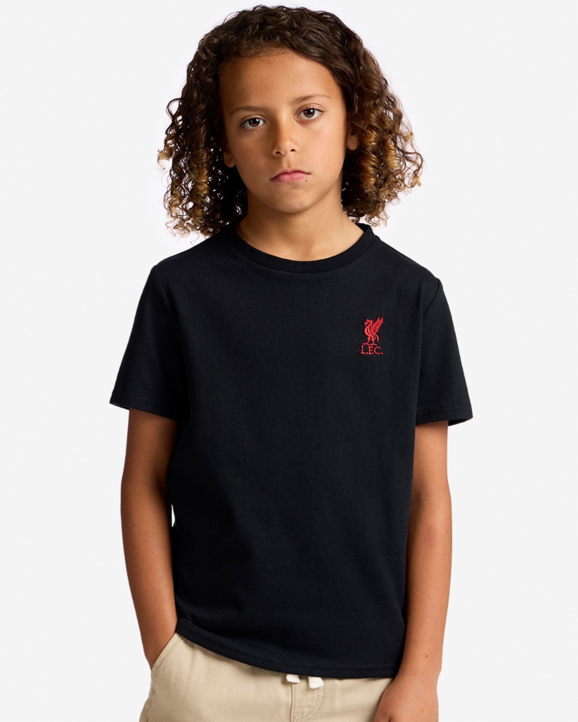 LFC Juniors Liverbird T-Shirt mit Stickerei Schwarz - Image 1
