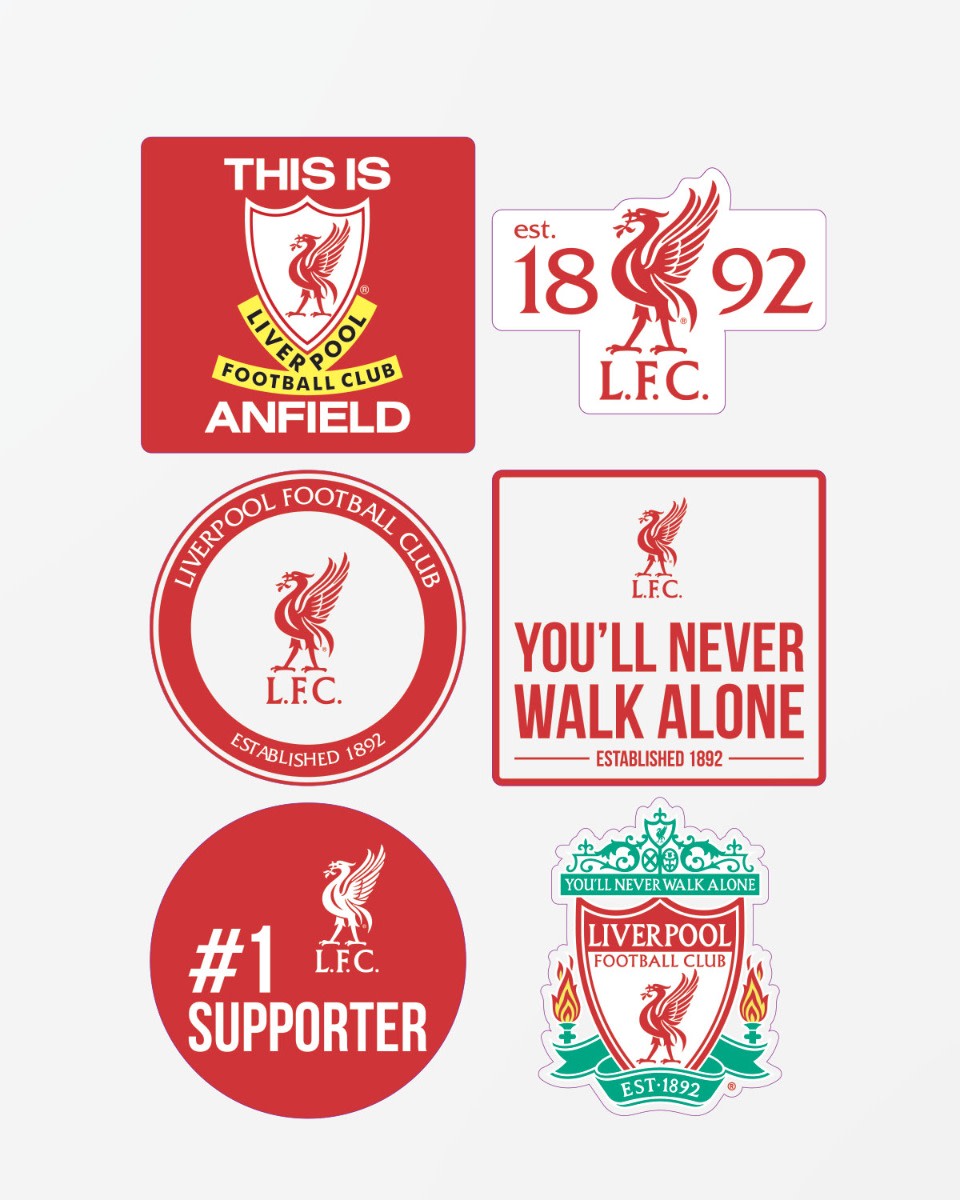 Juego múltiple de pegatinas LFC para coche - Image 1