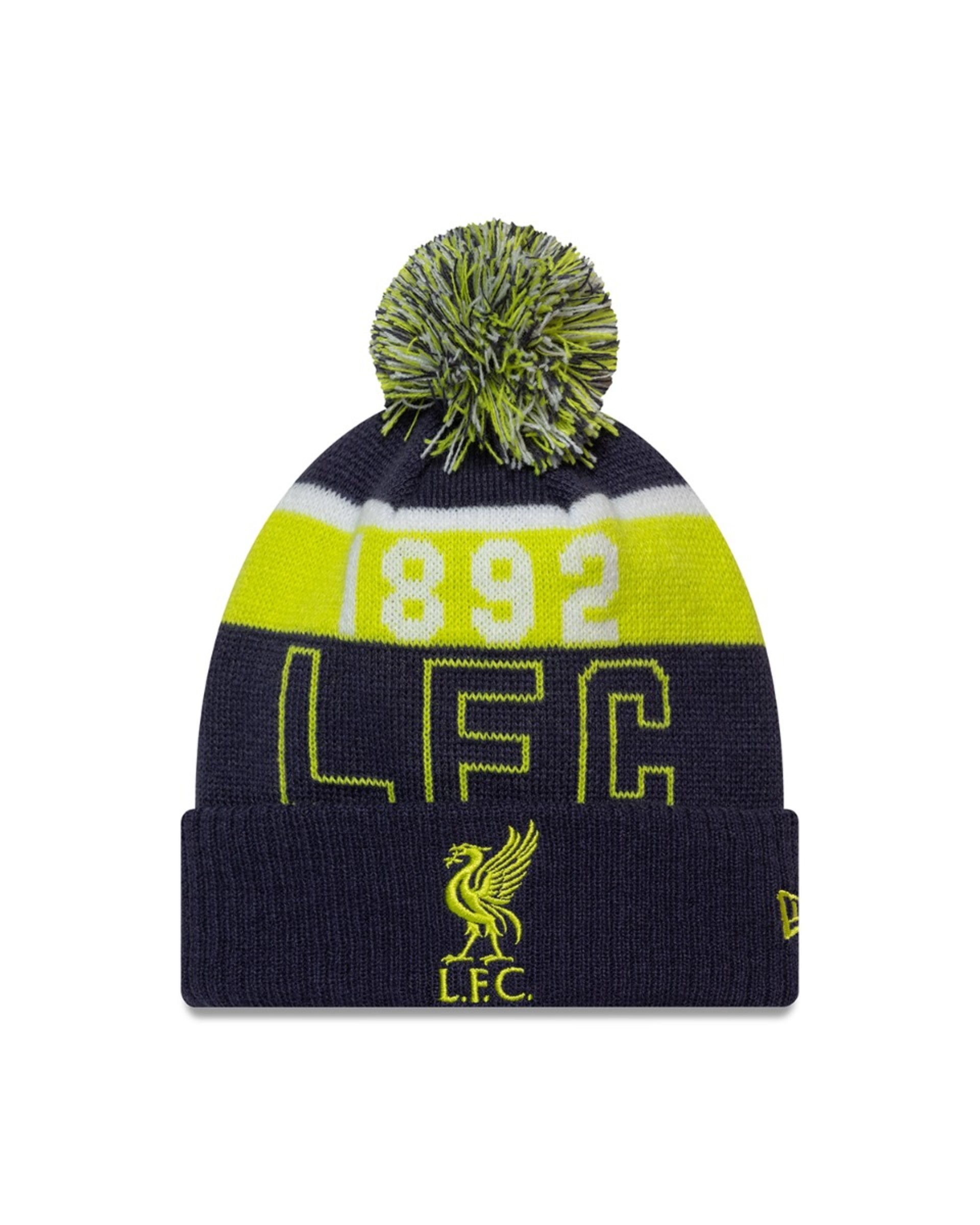 LFC NEW ERA SPORT CUFF 1892 Mütze POM POM, Marineblau/Limettengrün - Image 1