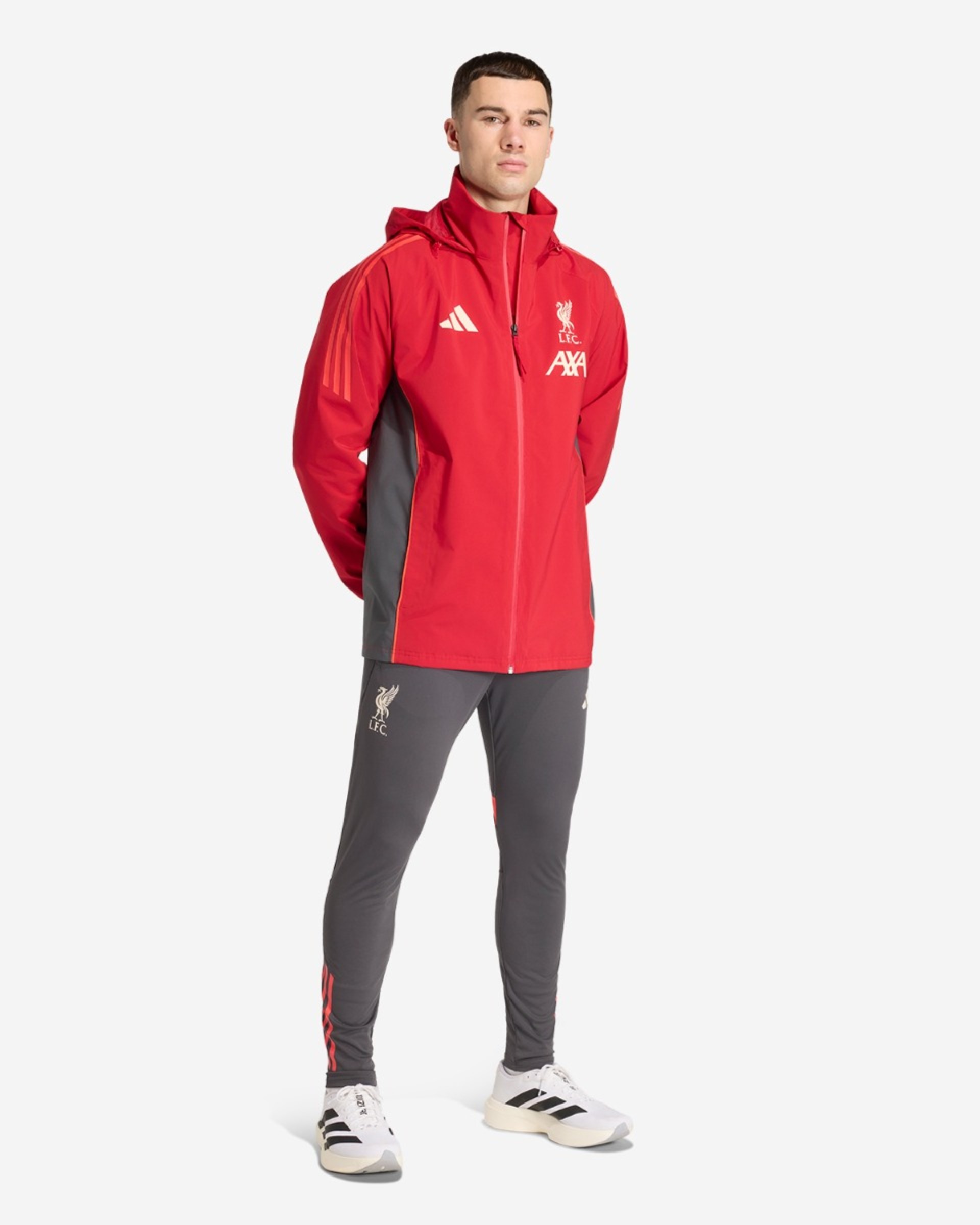เสื้อแจ็คเก็ตกันฝนบุรุษ 25/26 รุ่น LFC adidas สีแดง - Image 3